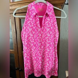 Lilly Pulitzer Hot Pink Floral Halter Top